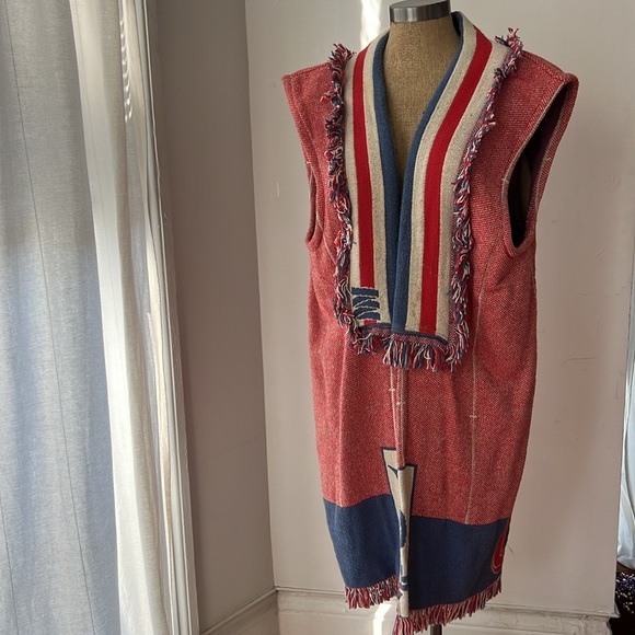 Vintage Houston Oilers Duster/ long vest. Cimarron by Raggs Plus - Picture 2 of 10